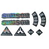 Simson S50B Oil Slick Rainbow Transparent Stickers Premium 10 Pieces