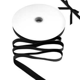 Black Velvet Ribbon 5/8" Black Hair Ribbon Vintage Christmas Velvet Ribbon Black Ribbon For Gift Wrapping Ribbons For Crafts Hair Choker Christmas Wreath Flower Bouquet Christmas Tree Ribbon 25 Yd