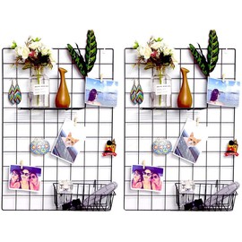 Wuzilin Pack of 3 Shelves for Design Metal Wall, Grid Shelf Design, Used for Grid Photo Wall