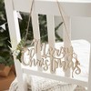 Ginger Ray Wooden Eco Merry Christmas Chair Back Table Hanging