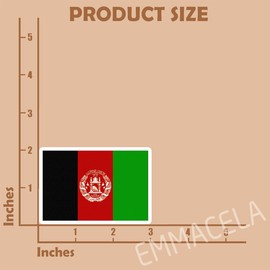 (3PCS) Afghanistan Flag stickers, Countries Flag Stickers, Waterproof Vinyl Decals For Laptops, Tumblers, Water Bottles, Books, Scrapbooks, Size 3 x 2.1 Inch