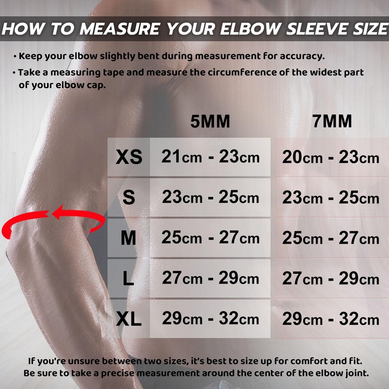 AQF Elbow Sleeves for Powerlifting 5mm 7mm for Gym Cross