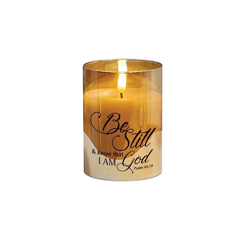 Elanze Designs Be Still White 4 x 3 Glass Candle