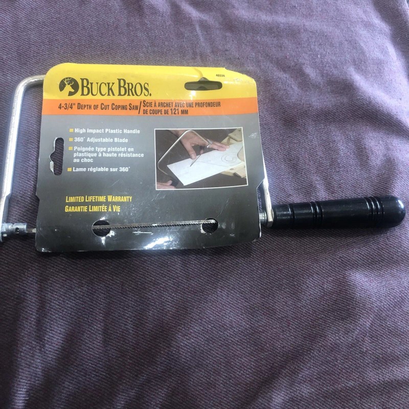 BUCK BROS. # 40336 Coping Saw w/ Blade, 4-3/4" Depth
