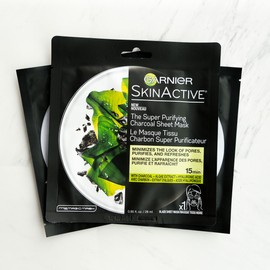 Garnier SkinActive Super Purifying Charcoal Sheet Mask, 6 Count