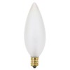 Satco S3285 120V Candelabra Base 25-Watt B9.5 Light Bulb, Frosted,