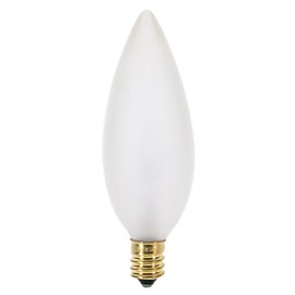 Satco S3285 120V Candelabra Base 25-Watt B9.5 Light Bulb, Frosted, 1 x 1 x 3.5 Inch