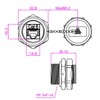 InstallerParts CAT6 RJ45 Shielded Industrial Panel Mount Bulkhead Ethernet Female