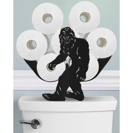 Wigag Sasquatch Toilet Paper Holder Stand for Extra 8 Rolls, Bigfoot Decorative Free Standing Toilet Paper Storage, Farmhouse Bathroom Animal Decor Accessories Storage Cabinet