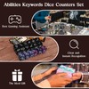 48 PCS MTG Dice Counters Set with Bulk Abilities Keywords