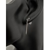 Akusetia Resin Earrings, Set of 3 Bars, Hypoallergenic, Simple, Men,