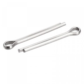 uxcell Split Cotter Pin, 4mm x 35mm Stainless Steel Clip Fastener Fitting for Automotive, Mechanics, Silver Tone, 15Pcs