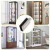 UFURMATE Glass Door Handle 4Pcs Cabinet Finger Pull Handle Silver