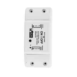 Leloco WLAN und Bluetooth Smart Relais Schalter mit Trockenkontakt |10A 240V 2.4GHz Smart Home Wireless Fernbedienung Schalter Universelles Modul | Smart Lichtsteuerung und Garagentoröffner (Weiß)