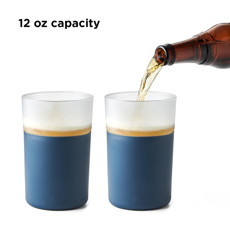 Rabbit Freezable Beer Glasses, Set of 2 Chilling Beer Glasses