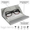 LAGO TERRA Premium Triangular Foldable Glasses Case - Grey