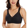 Lemorosy Full Coverage Non Padded Wireless Minimizer Bra Women's Plus