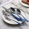 Onlycooker 20-Piece Black Silverware Set 18/0 Stainless Steel Flatware Sapphire
