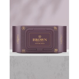Brown Nature Mild Baby Wipes 20 Sheets Carry Cap 12 Pack / 브라운 네이처 마일드 아기물티슈 20매 휴대 캡 12팩