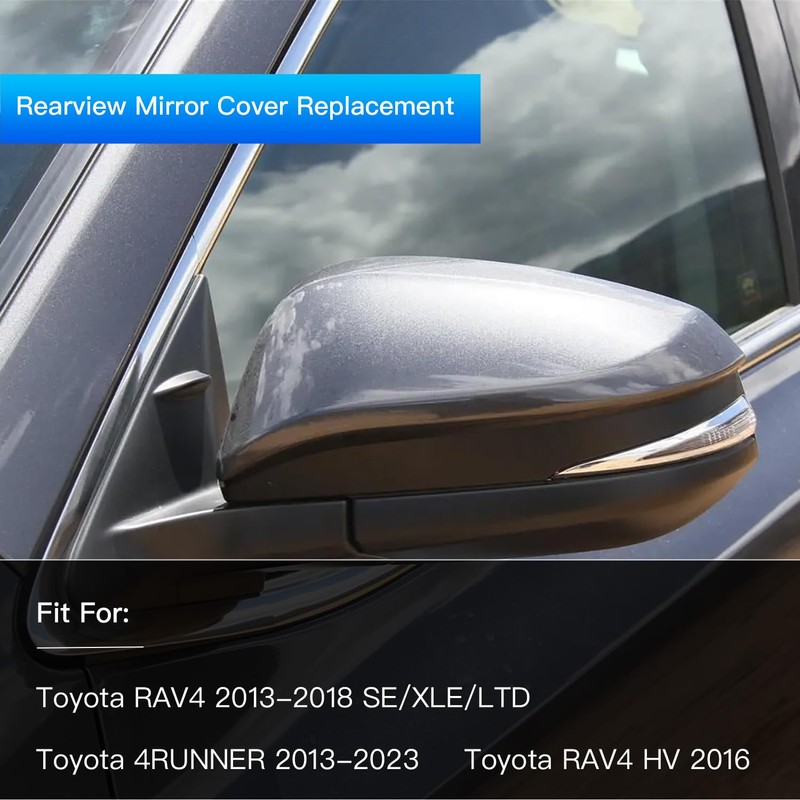 TKPUFR Right Passenger Side Mirror Cover Cap Compatible with Toyota