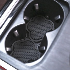 Car Cup Holder Coaster, Creative Flower Shape Silicone Anti-slip Pad, Auto Accessories Decoration for Car, Truck, SUV, Cup Holder - Color: White, Specification: 2pcs/set