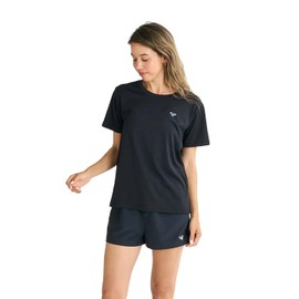 Roxy Historical Logo Women's Rash Guard, Black, M
