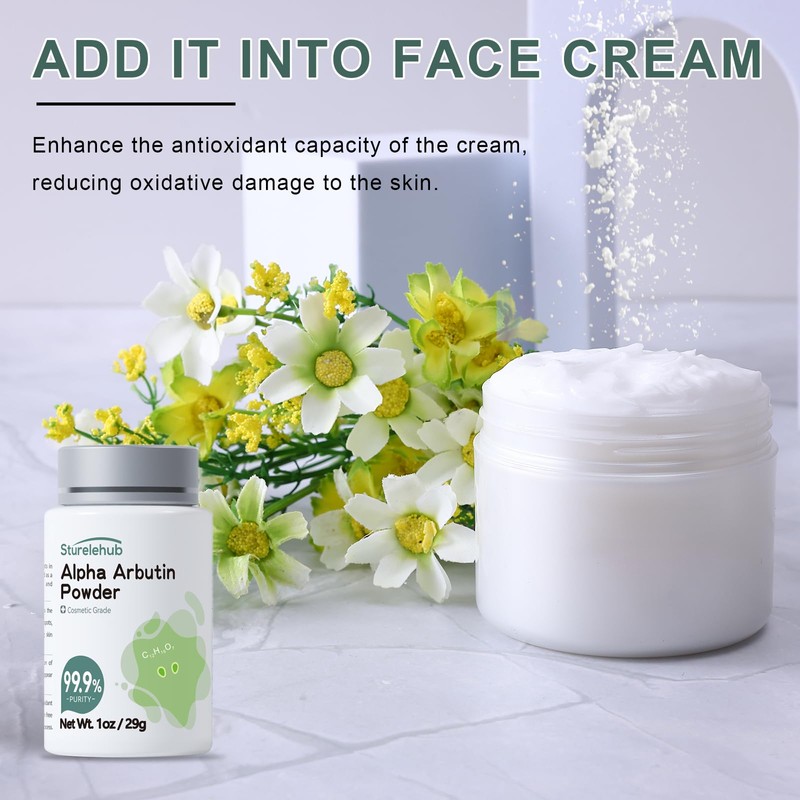 Alpha Arbutin Powder, 1OZ 99.9% Purity, Cosmetic Grade, Alpha Arbutin