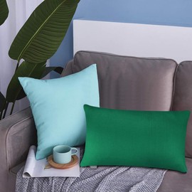 4 Pack Pillow cover,Cotton Comfortable Solid Decorative Throw Pillow Case Square Cushion Cover Pillowcase (Cover Only,No Insert) (16x16 inch/ 40x40cm, Black)