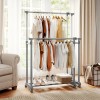Heavy Duty Metal Double Rod Clothes Rack Garment Rack High