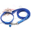 Dark Blue Puppy Dog Collar Leash Set, Nylon Basic Reflective
