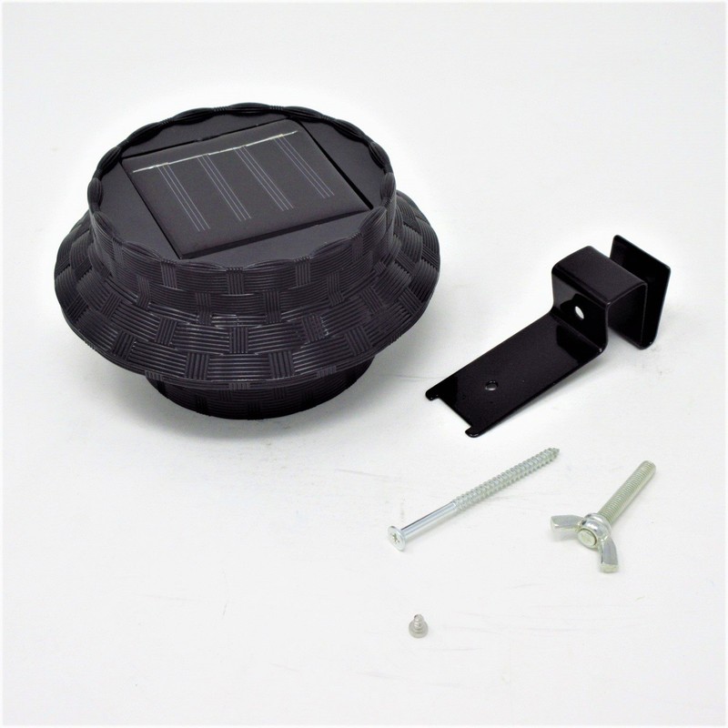 solarize 4-Pack E27 Base Rattan Effect Solar Outdoor Deck Surface