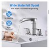 Faucet Waterfall Bathroom Faucet, WaterSong 3-Holes 8-Inch Bathroom Sink Faucet
