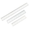 3 Pack 6 8 12 Inch Straight Plastic Rulers Measuring