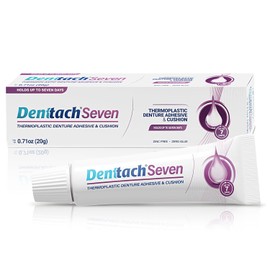 Denttach Seven Denture Adhesive, Thermoplastic Denture Cushion and Reliner, Upper and Lower Denture Comfort for Up to 7 Days, Zero Glue, Zinc Free