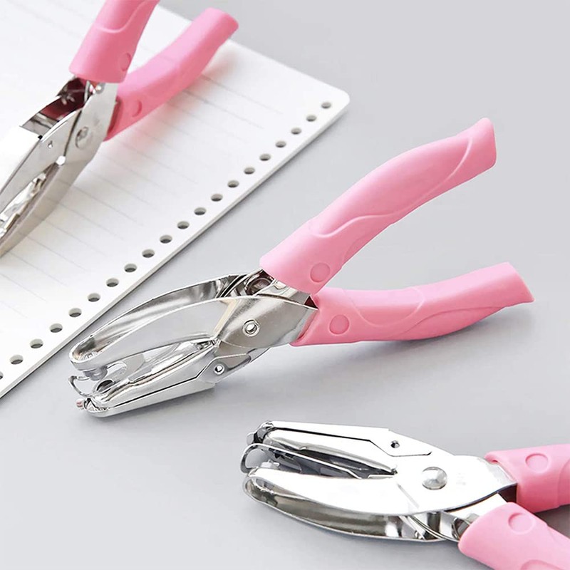 3 Pieces Punch Hole Punch, Hand Held Hole Punch, Paper