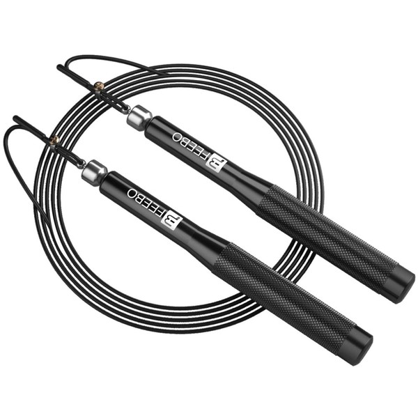 feebo High Speed Jump Rope with Double Ball Bearing, Adjustable