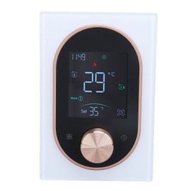 Smart Color Thermostat APP Programmable Touchscreen Knob Control Smart Temperature Controller AC 95‑240V White Wireless Fidelity, for Tuya