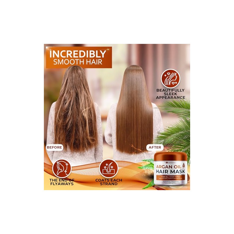 BELLISSO Mascarilla Marroquí de Aceite de Argán - Hidratante Acondicionamiento