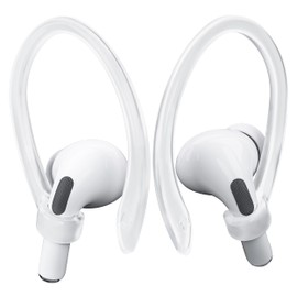 ICARERSPACE AirPods Ear Hooks - Upgraded Anti Slip Sports Clip Hooks for AirPods 1, 2, 3, 4, Pro and Pro 2 Transparent