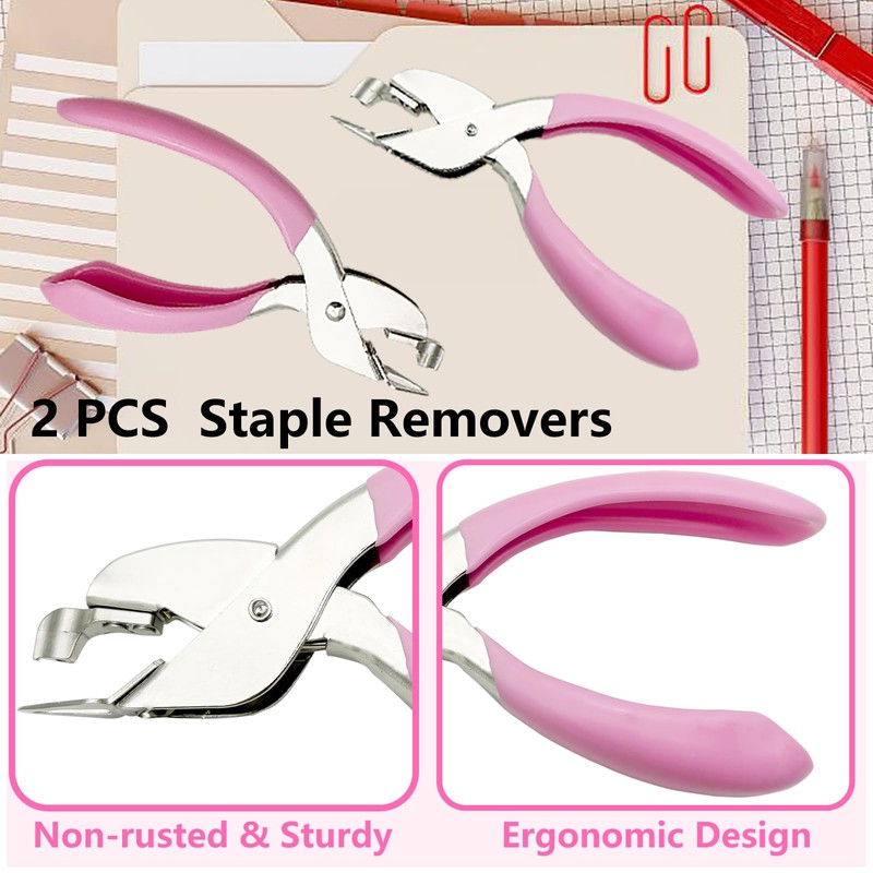 2PCS Staple Remover Staple Puller Remover for Home School Office,Quick
