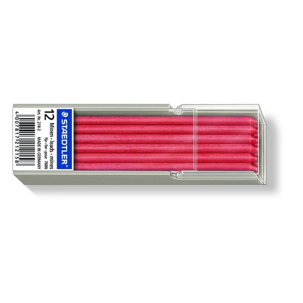 Staedtler Lumocolor Non Permanent Refill Lead - Red (Pack of 12)