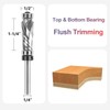 SpeTool Double Bearing Spiral Flush Trim Router Bit 1/4 Inch