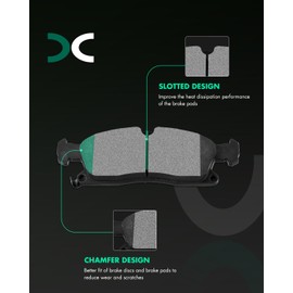 SCITOO Disc Brake Pads Kits D1455-8856 Semi Metallic Front Brake Pads Set Fit For Dodge For Durango 2011-2018,For Jeep For Grand Cherokee 2011-2018