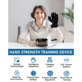 Rehabilitation Robot Gloves, Stroke Hand Therapy Gloves, Upgrade Heated Stroke Rehabilitation Gloves, Hand Rehabilitation Robot Gloves for Hemiplegia Stroke Arthritis Patients(Left Hand/L Size)
