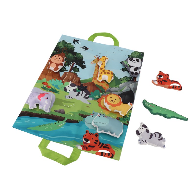 Baby Soft Toy Set with Play Mat Bright Color Sound
