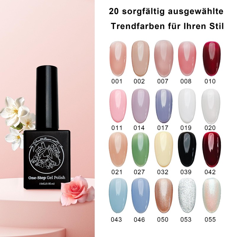 Sun&Beam Nails One Step Gel 3-in-1 | No Base or