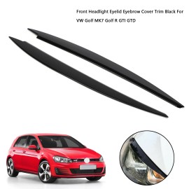 Front Headlight Eyelid Eyebrow Cover Trim Black For VW Golf MK7 Golf R GTI GTDSpecification: C166-A343-BLK