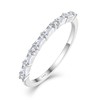 STARCHENIE 925 Sterling Silver Thin Eternity Ring for Women Half