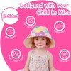 Kids Wide Brim Sun Hat Visor Adjustable Bucket Hat Foldable