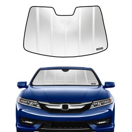 Pigenius Windshield Sun Shade for 2013-2017 Honda Accord Sedan Without Automatic High Beams Front Window Sunshade. Reflective Rigid Material